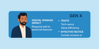 Digital Signage interaction by generation Gen X