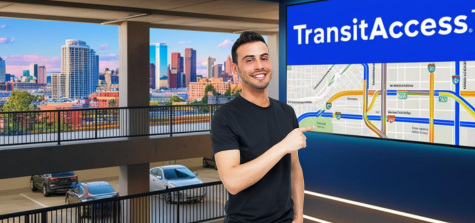 Navigo TransitAccess transit information display waiting areas