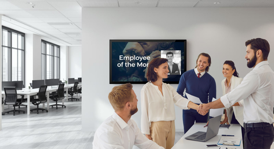 digital signage for employee recognition and cultural walls