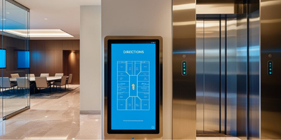 navigo digital signage elevator screens wayfinding floorplans