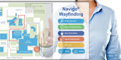 navigo digital signage proptech class a building wayfinding