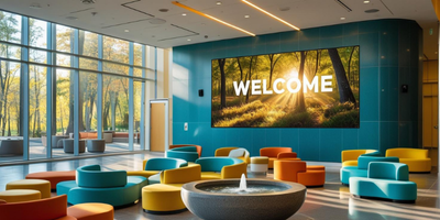 navigo video wall for corporate office properties lobby
