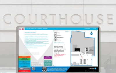 Courthouse digital signage content