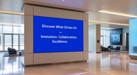 digital signage welcome message
